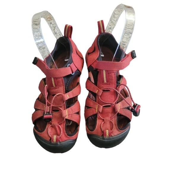 Keen Newport H2 Hiking Red Youth Sandals Waterproof Size 4 - Picture 1 of 7